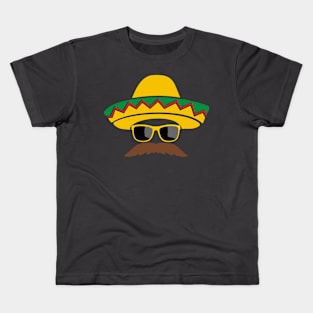 SOMBRERO FACE CINCO DE MAYO Kids T-Shirt